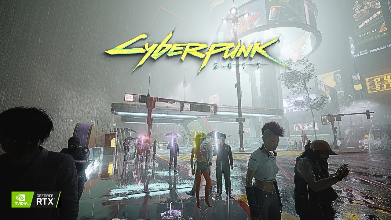 Cyberpunk 2077 | Rainy Night Walk Through Neon Streets – Ambient City Sounds