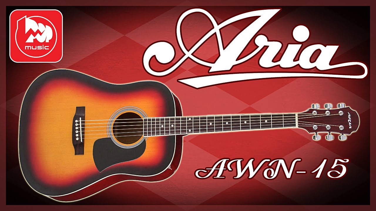 Акустическая гитара ARIA AWN-15 - дешевый и качественный вестерн (дреноут)