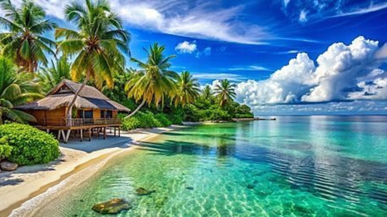 Relaxing Music with Piano & Ocean Waves 🌿 4K Nature Scenery for Stress Relief and Overthinking