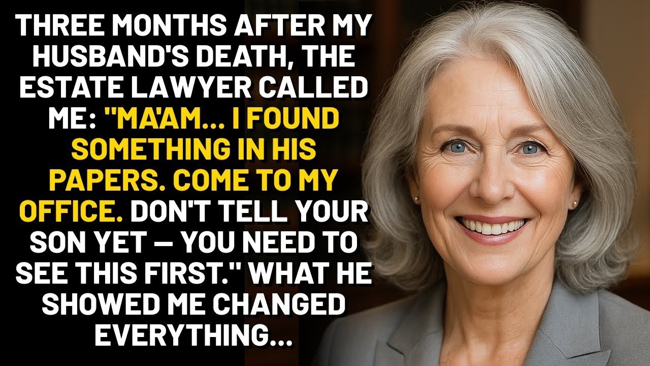 Three Months After My Husband Died, The Lawyer Called Me… Then I Opened The Envelope.