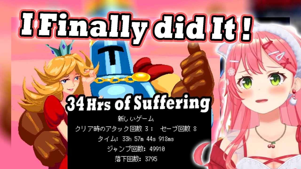 Miko Bursts into Tears When She Finally Beats Jump King After 34 Hours!