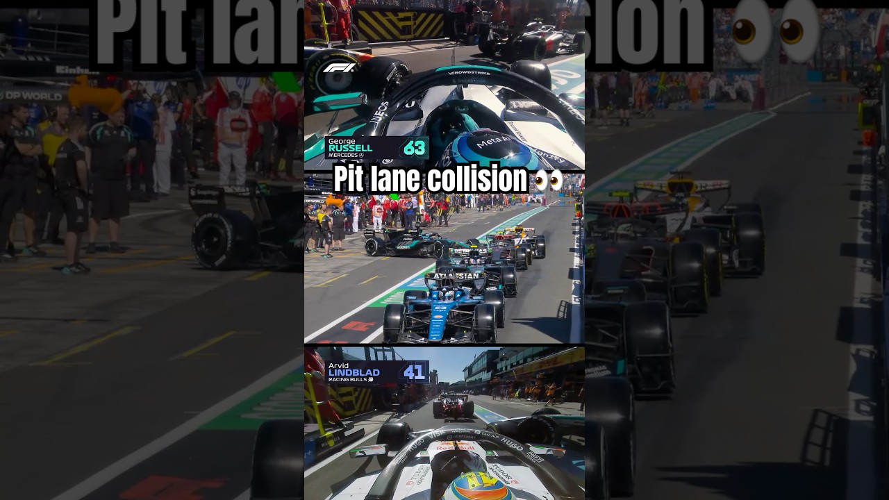 Pit Lane Collision! 👀