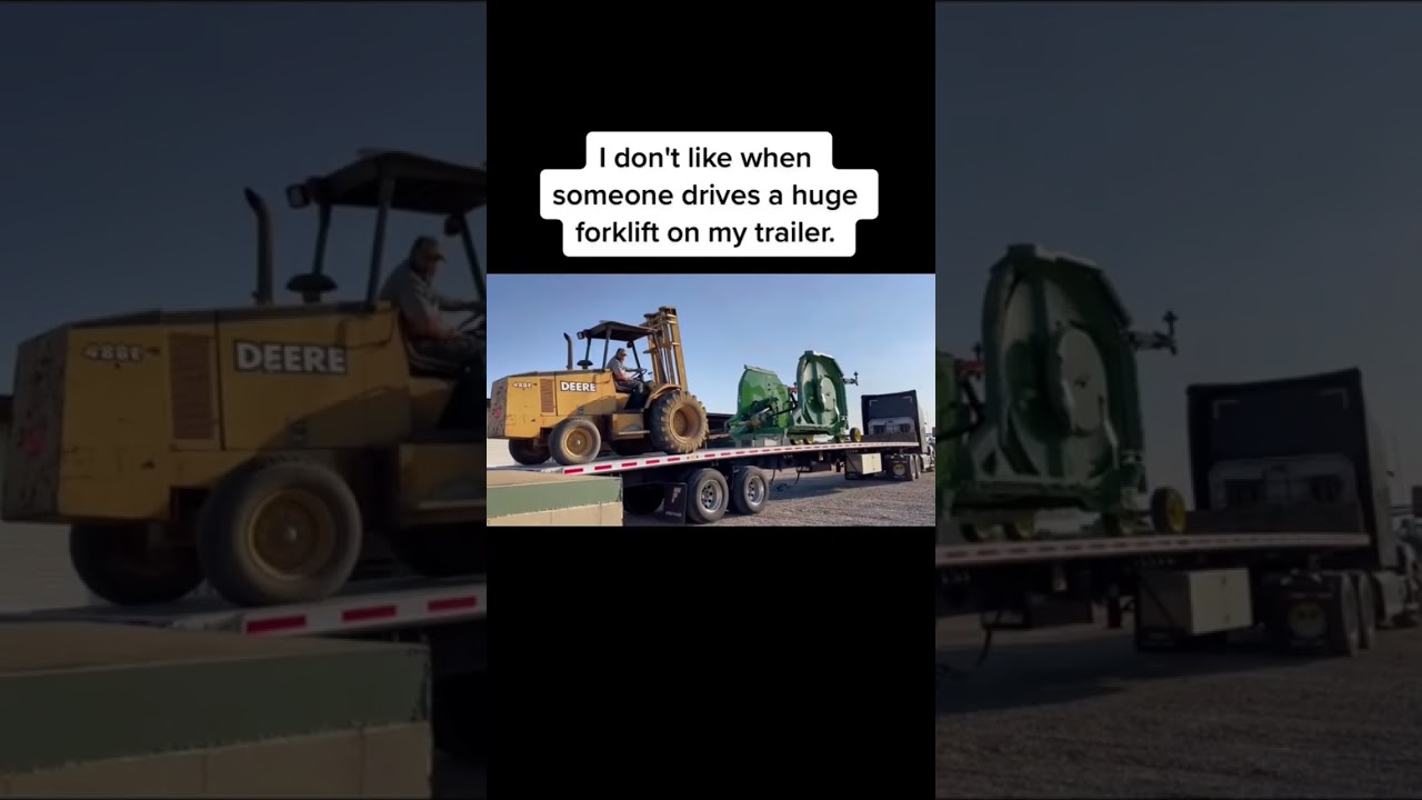 🚛 DRIVING FORKLIFT ON THE FLATBED TRAILER 🚛 