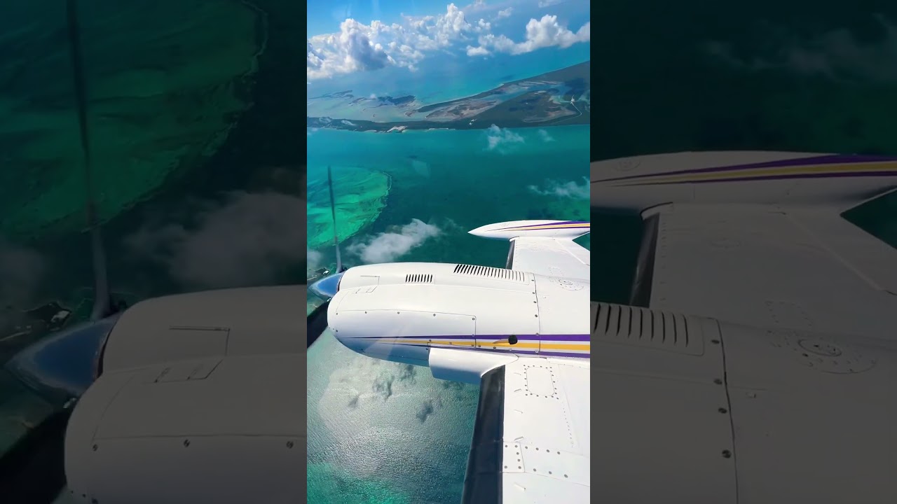 C421 Golden Eagle on approach in the Bahamas #pilot #aviation #beach #flying #travel #airplane