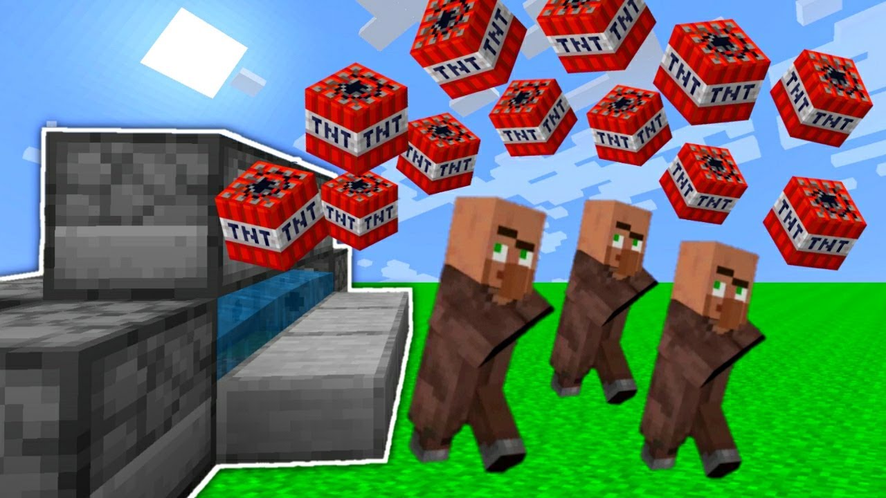 🦅 Minecraft: скорострельная пушка TNT: туториал