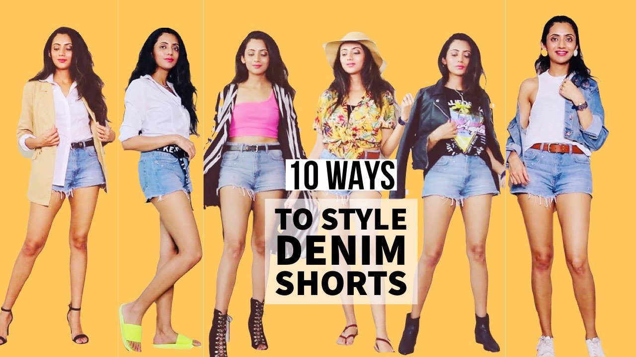 10 Ways To Style DENIM SHORTS | How to Style | Himani Aggarwal