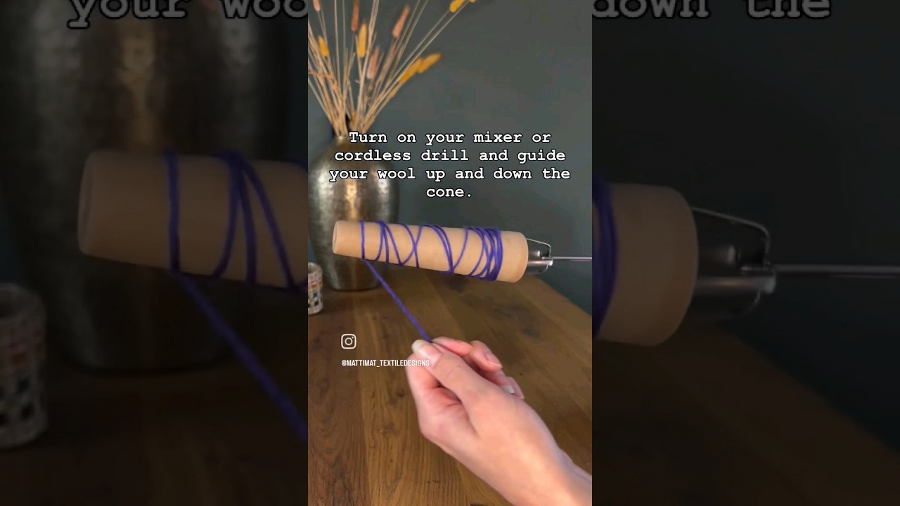 Wind your wool onto your tufting cones with this simple hack!