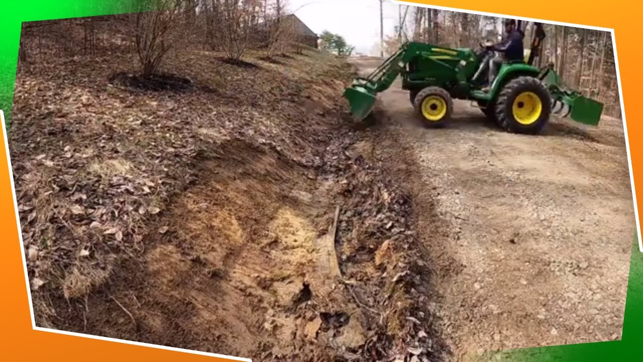John Deere 3025e в работе
