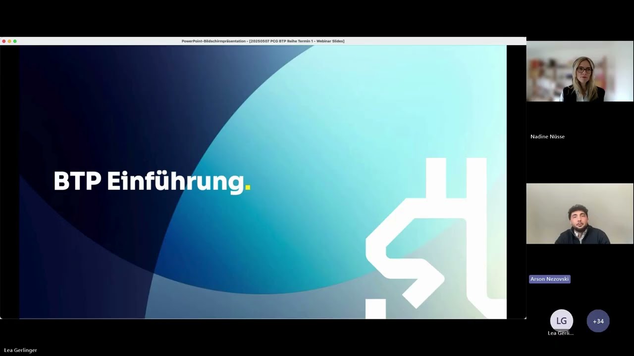 SAP BTP Level Up Vol. 1 Webinar: Einführung in SAP Business Technology Platform