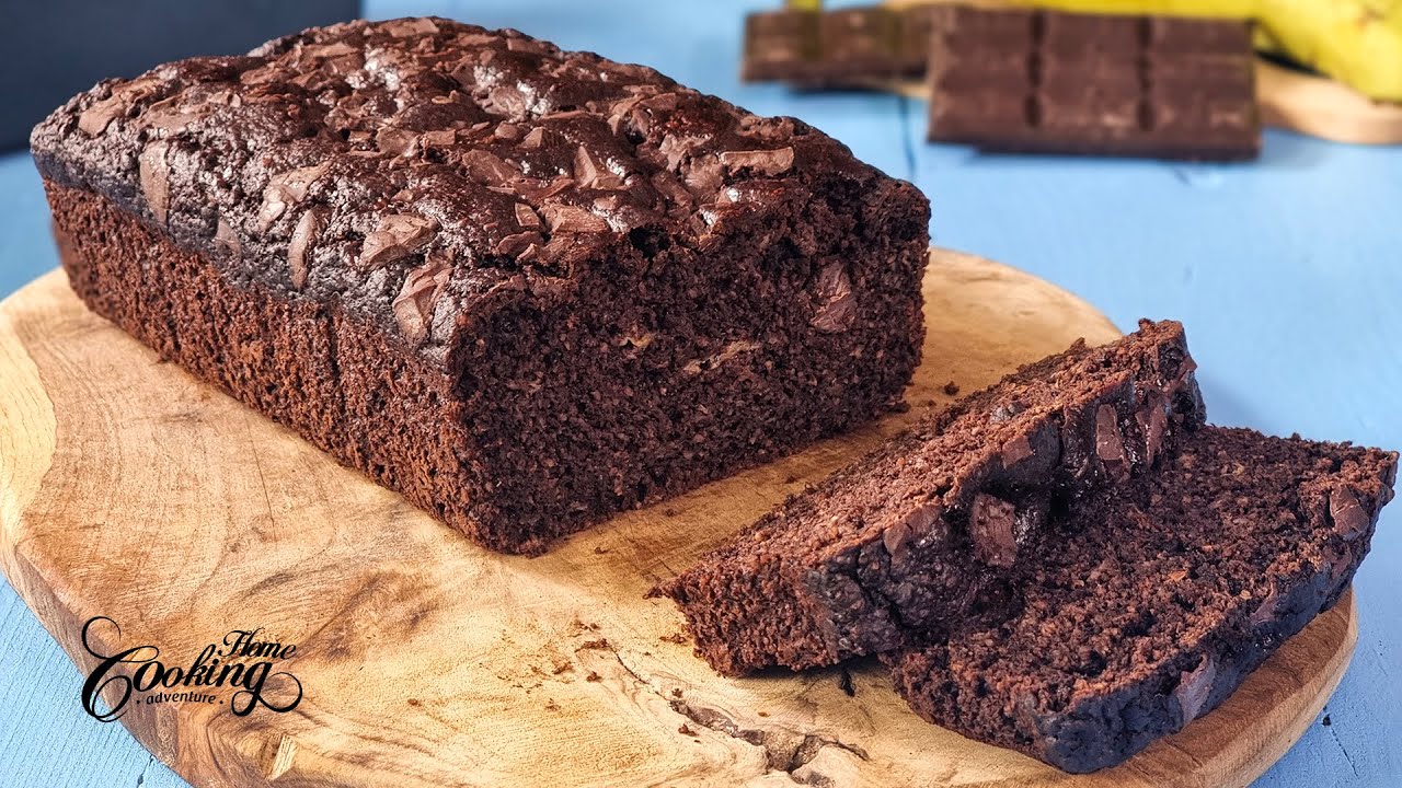 Healthy Chocolate Banana Bread - Chocolate Oatmeal Banana Bread