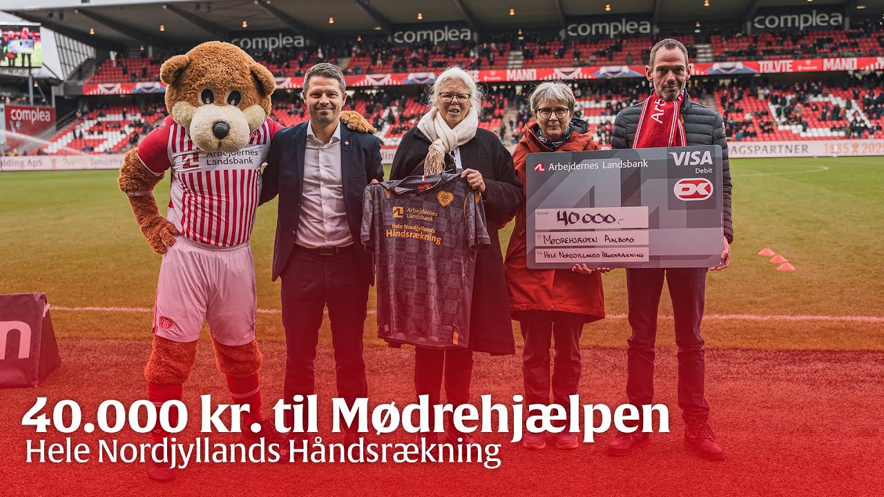 40.000 kr. til M&oslash;drehj&aelig;lpen i Aalborg gennem Hele Nordjyllands H&aring;ndsr&aelig;kning