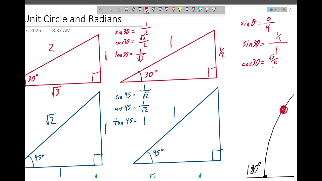 8 0a Unit Circle and Radians