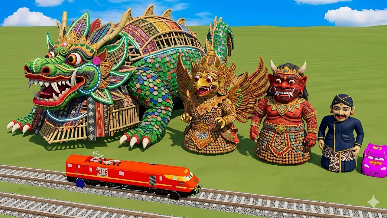 Big & Small Super Monster vs McQueen long Monster Train 🚂 - Beamng Drive 