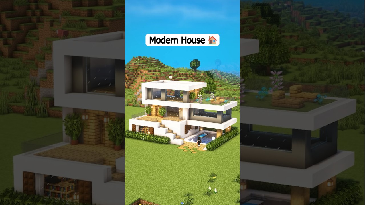 Minecraft Easy Modern House 🏠 #shorts