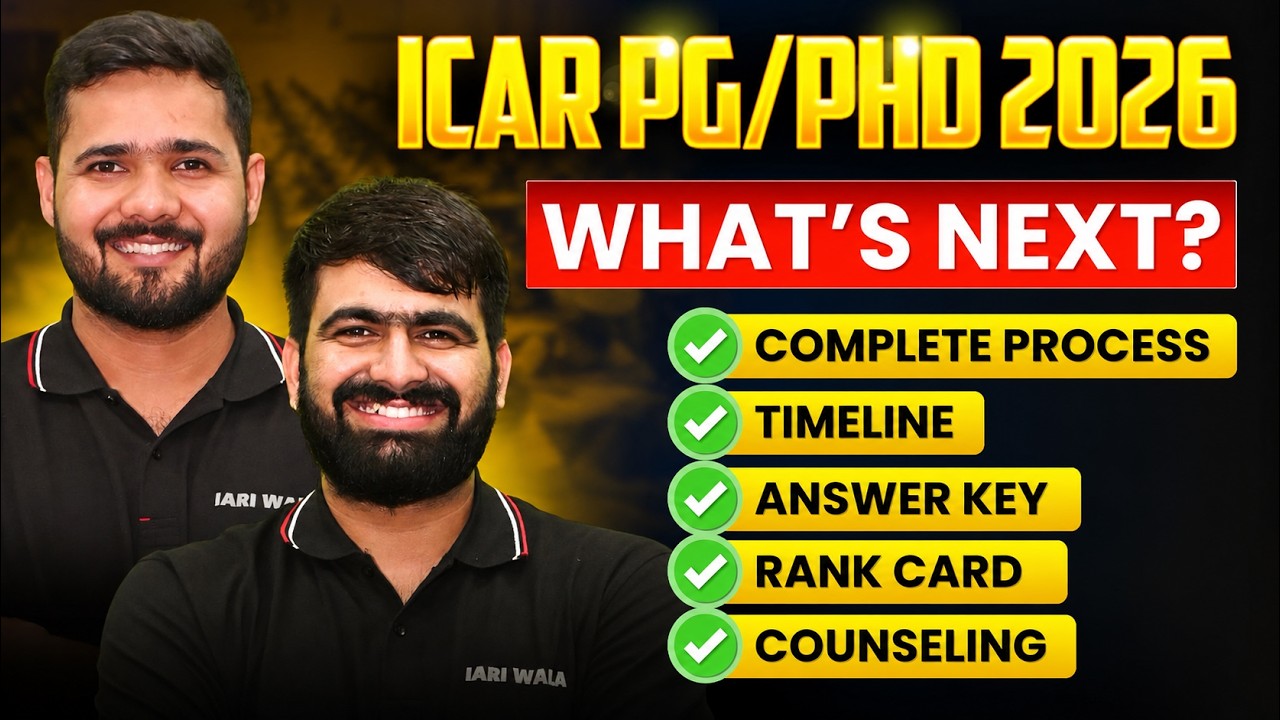 ICAR PG/Ph.D. 2026 Expected Timeline | Answer Key, Result, Rank Card & Counselling Registration