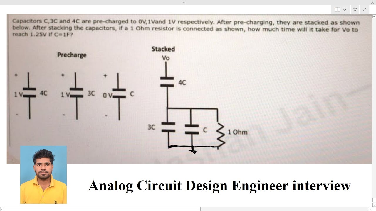 Analog Circuit Design interview question_ find the time vout reaches 1.25V? Amit Bar