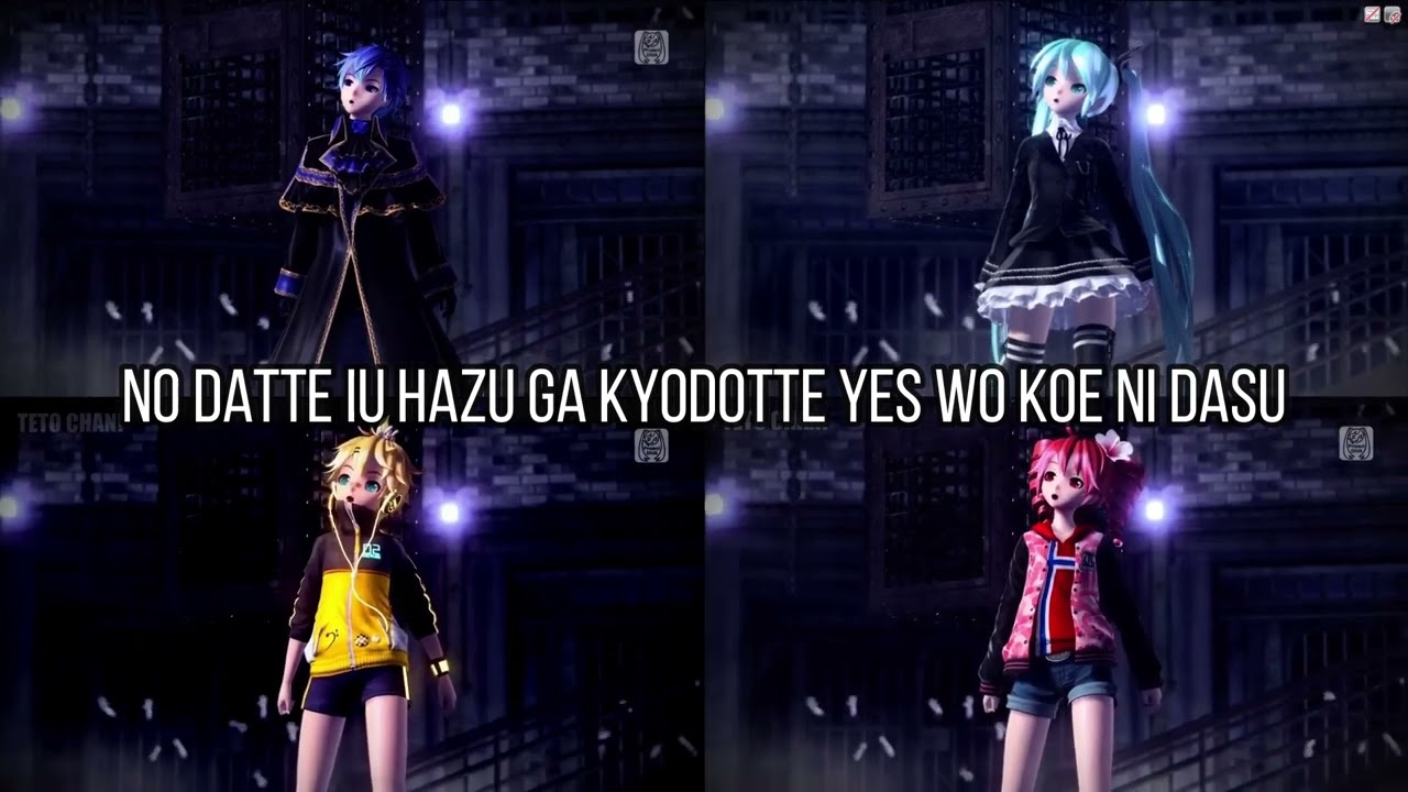 HATSUNE MIKU x KAGAMINE LEN x KASANE TETO x ARAKI | GHOST RULE with LYRICS (deco*27)