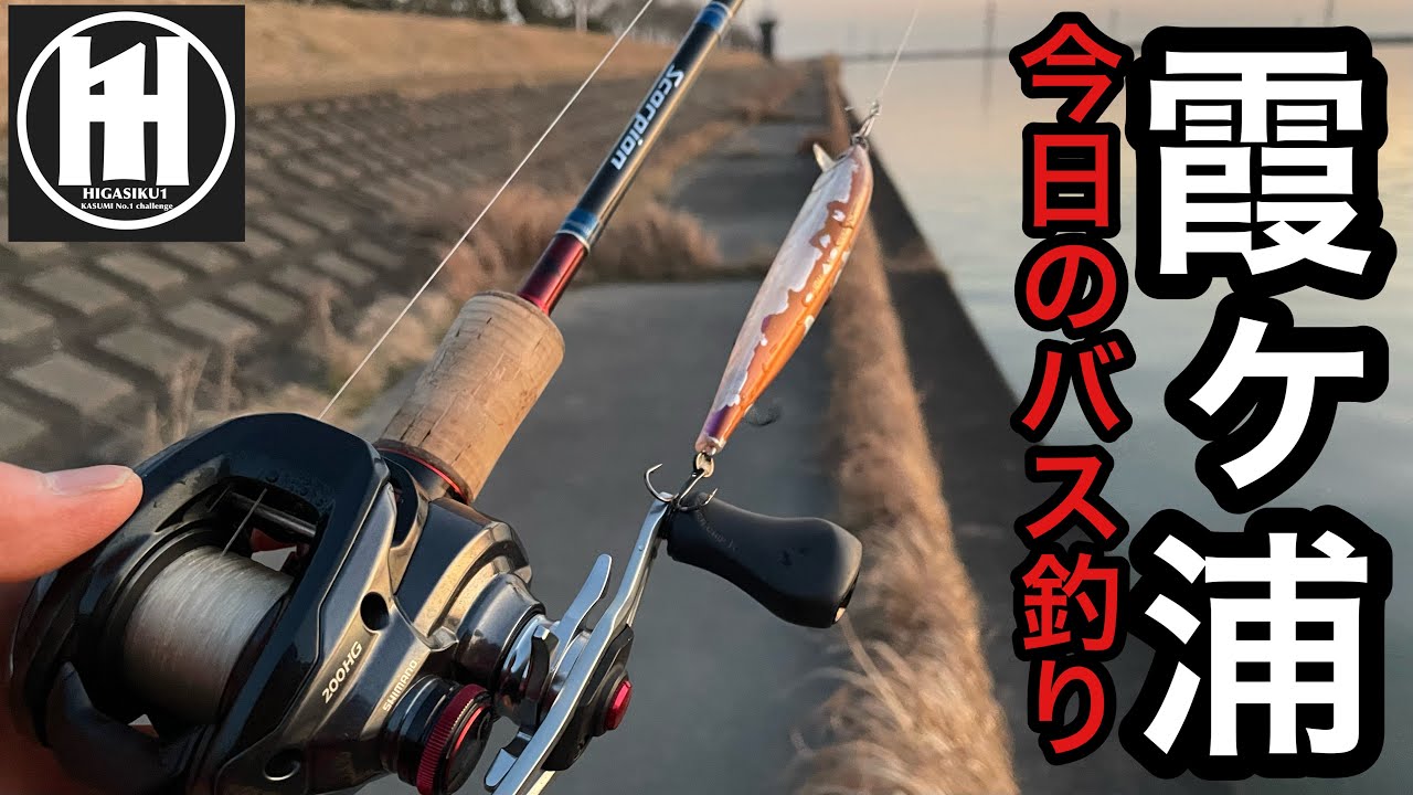 バス釣り霞ヶ浦！鰐川で夕まずめのバスをミノーで‥2026年2月7日