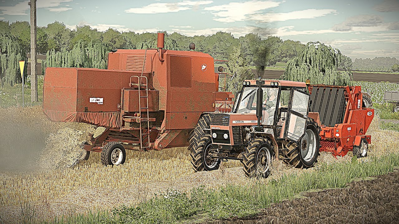 Żniwa Bizonem i Prasownie Słomy - Farming Simulator 22