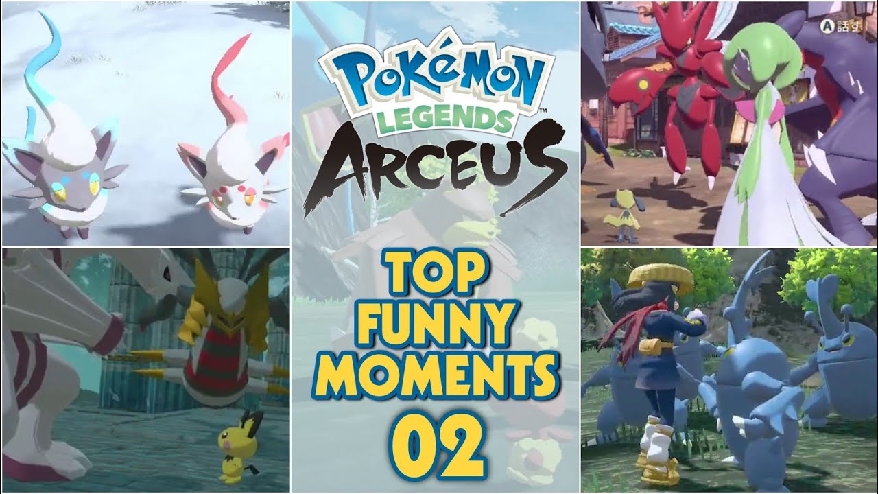 Pokemon Legends Arceus TOP RANDOM FUNNY & CUTE MOMENTS 02
