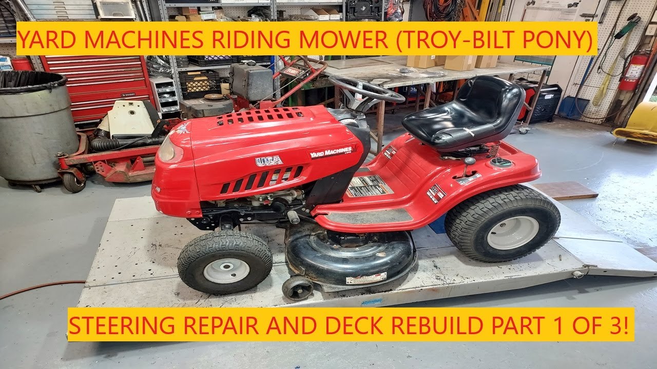 Садовая газонокосилка (Troy-Bilt Pony) | Ремонт рулевого управления и деки! Часть 1 из 3