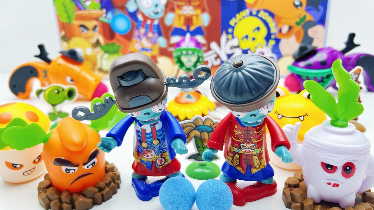 PLANTS VS ZOMBIES:Spider-Man Plants VS. Captain America Zombies( Cute Battle).｜植物大战僵尸玩具套装