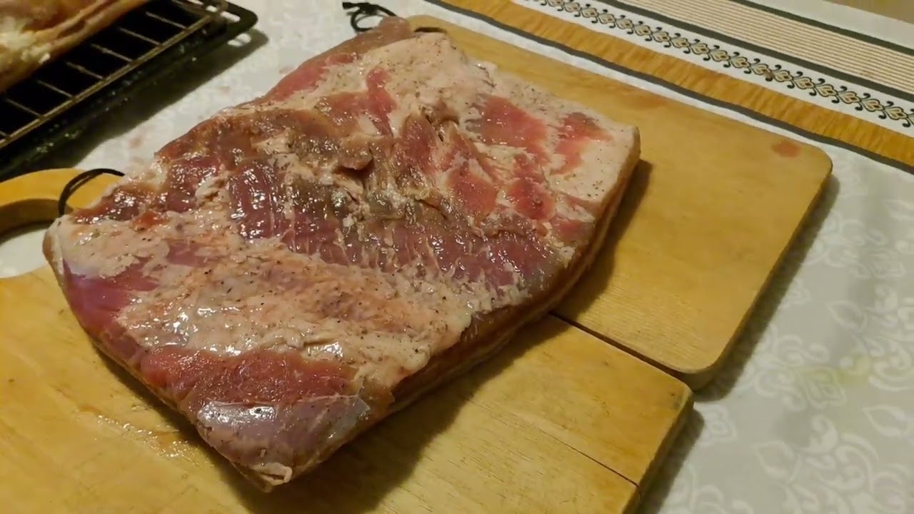 Pancetta  tesa fatta in casa in modo  semplice...