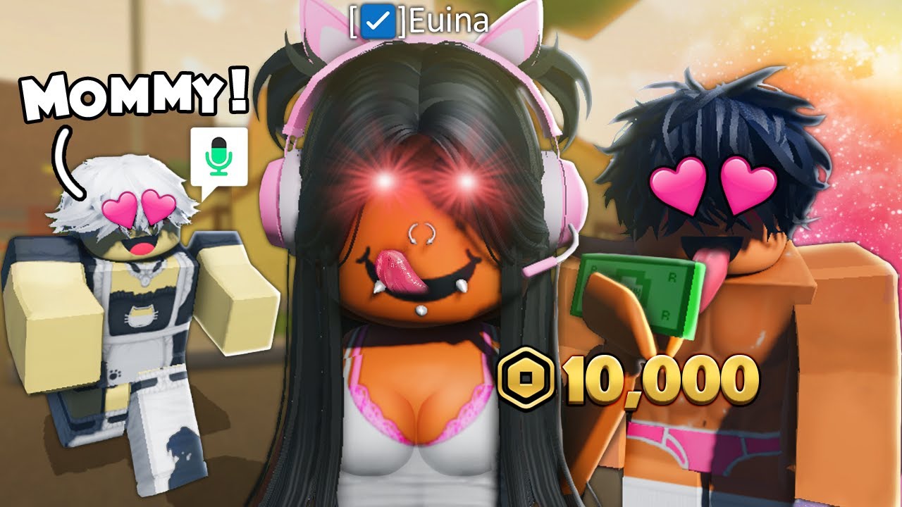 ASKING EBOYS TO CALL ME MOMMY FOR ROBUX IN DA HOOD VOICE CHAT