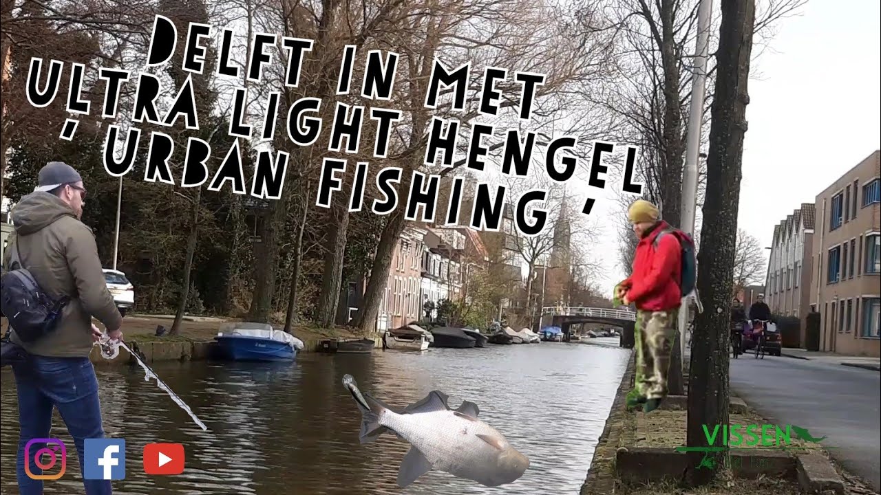 Delft in met ultra light hengel ' Urban fishing '