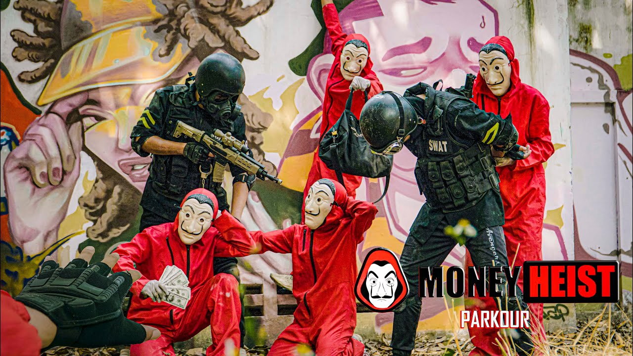 MONEY HEIST PARKOUR ESCAPE POLICE 4.4 ( BELLA CIAO REMIX ) live action