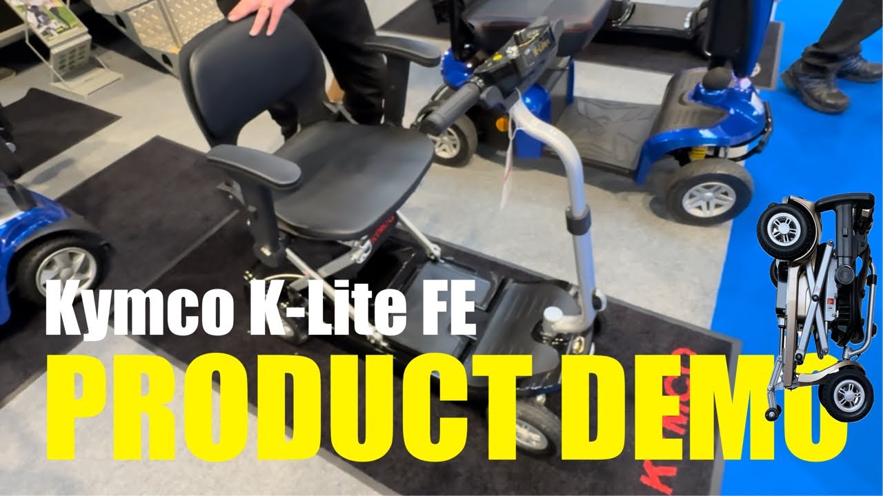 Kymco K-Lite FE 👀 Auto-Folding Mobility Scooter Demo @ Naidex UK 🇬🇧