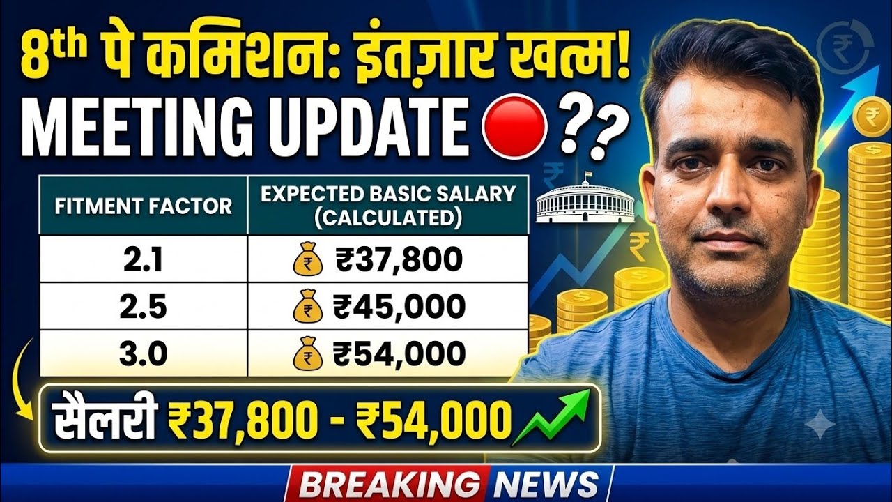 8th CPC Meeting Update: Fitment Factor 2.1, 2.5 & 3.0 | New Salary Calculation 2026