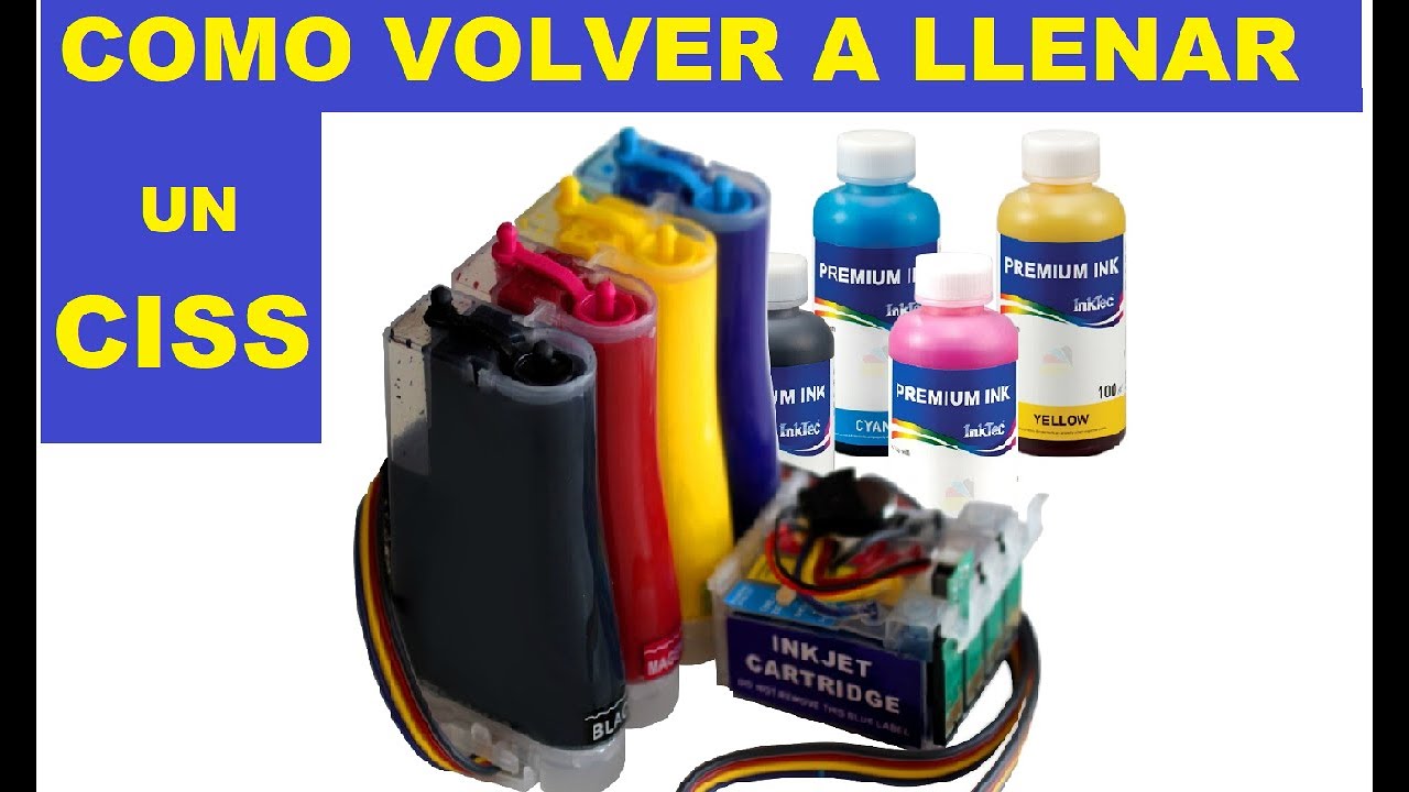 C&oacute;mo rellenar los tanques de tinta en un ciss