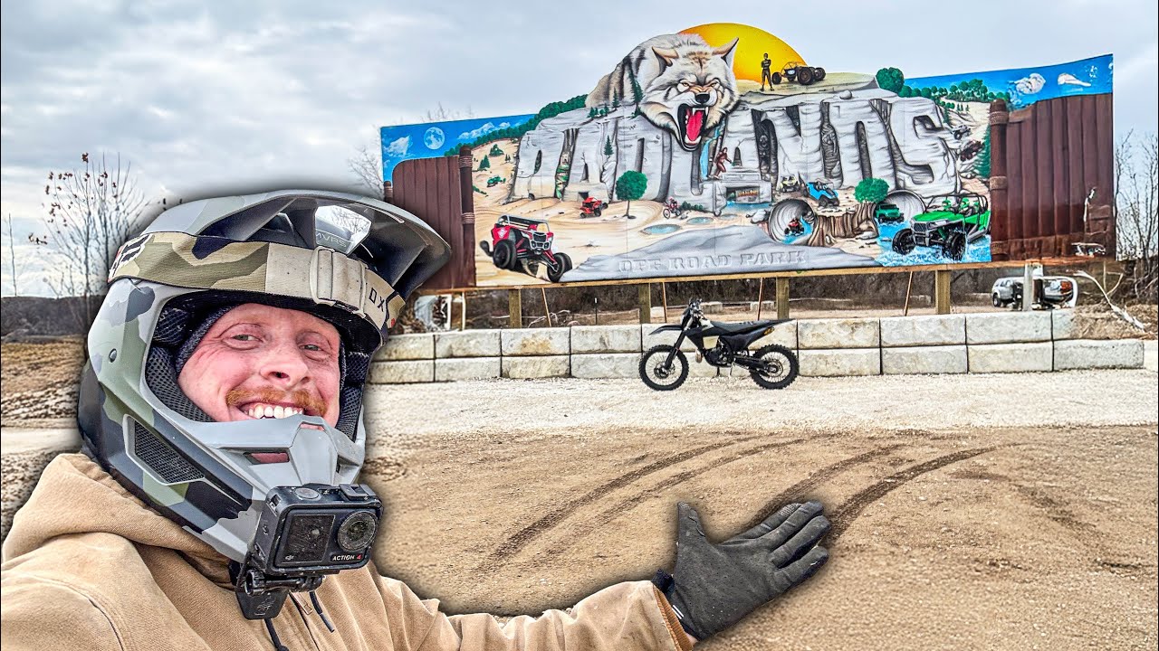 Riding dirt bikes at The Badlands Off Road Park in Attica Indiana