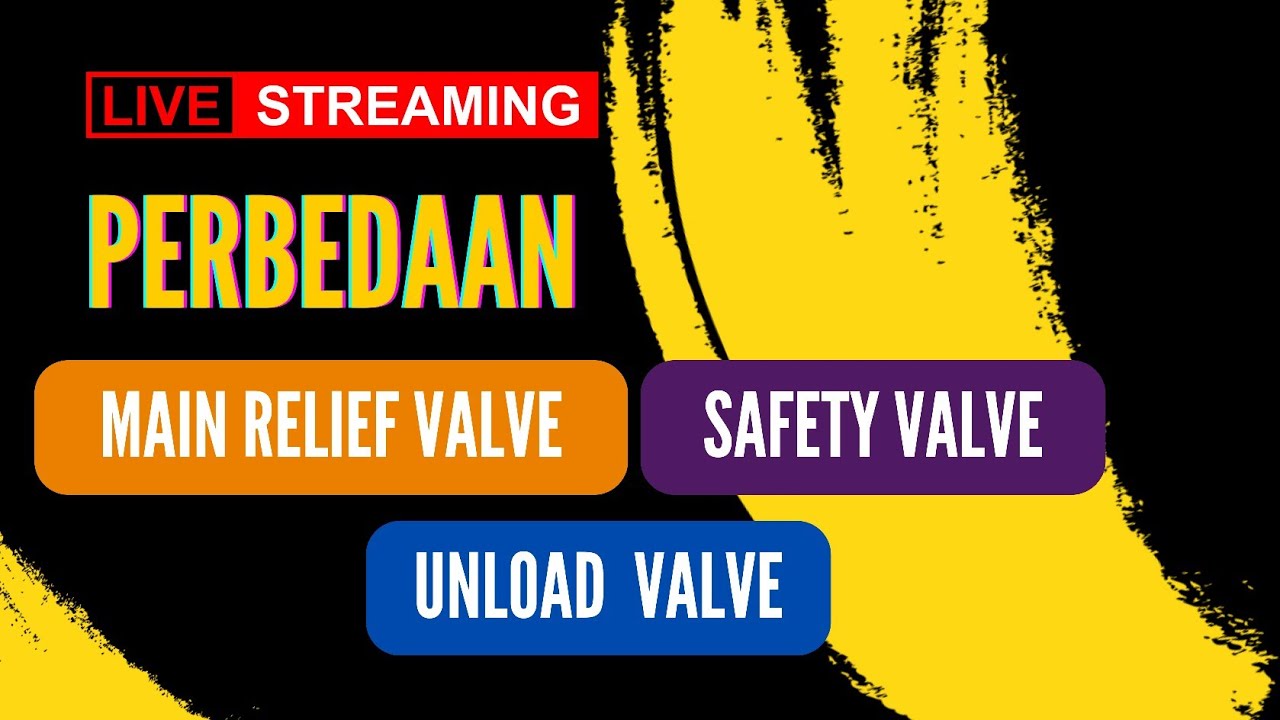 Streaming !!!!  Perbedaan Main relief valve, Safety Valve dan Unload valve