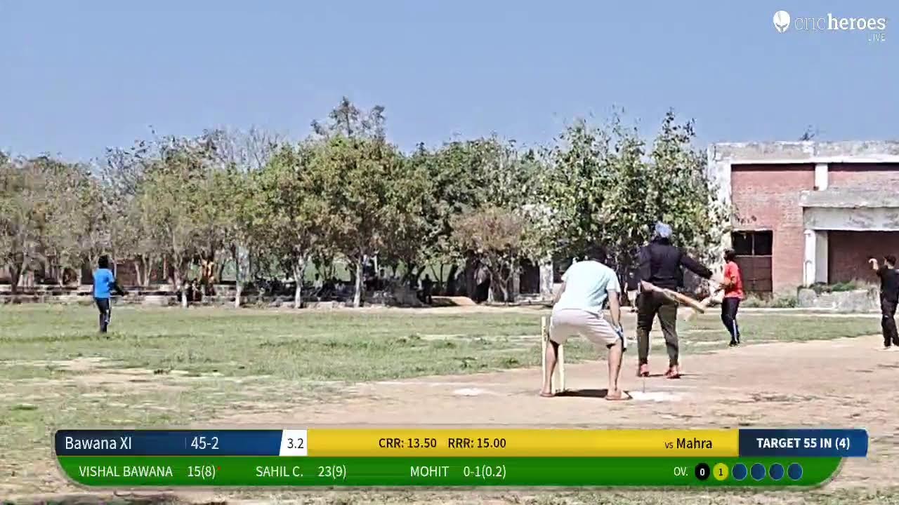 Mahra vs Bawana XI live cricket match | Sisana Tournament live - Garhi Sisana Sonipat