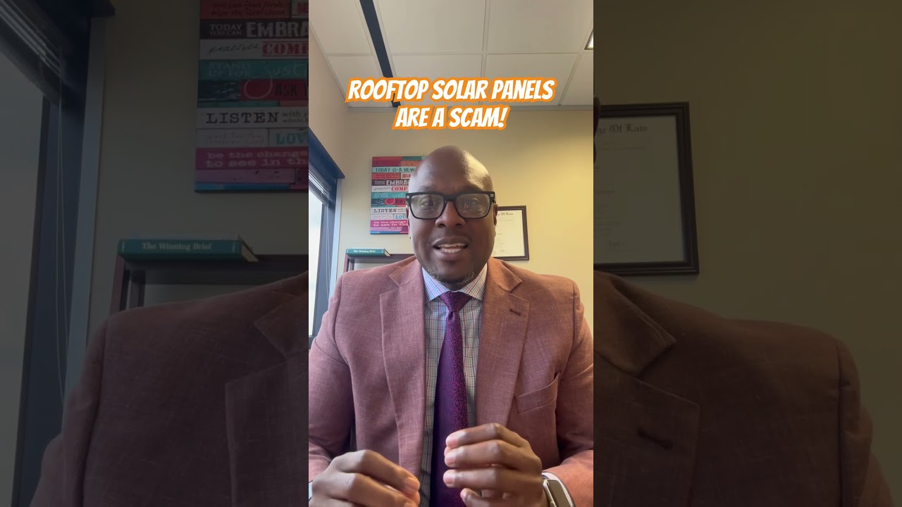 Rooftop Solar Panels are a scam. Texas Lawyer: Don&rsquo;t be a sucker! #solarpanels #itsascam
