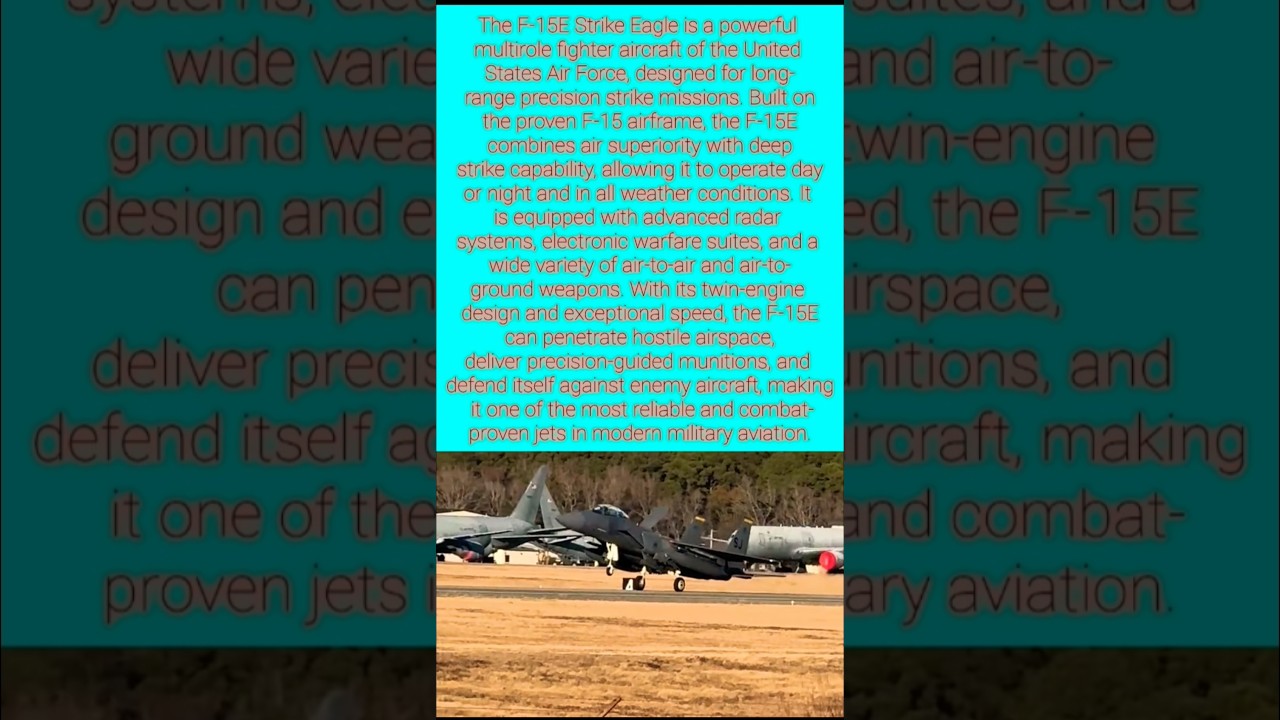 Meet the F-15E Strike Eagle ✈️