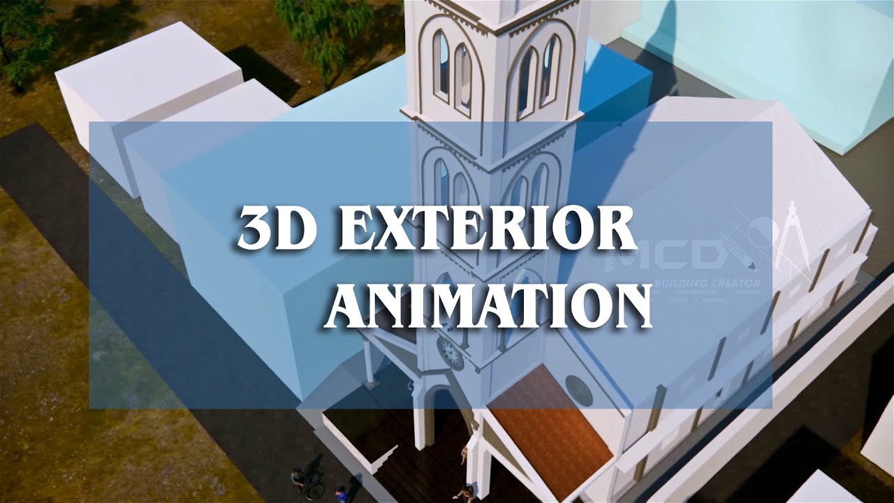 -3D EXTERIOR WALKTHROUGH- Church Tower Design