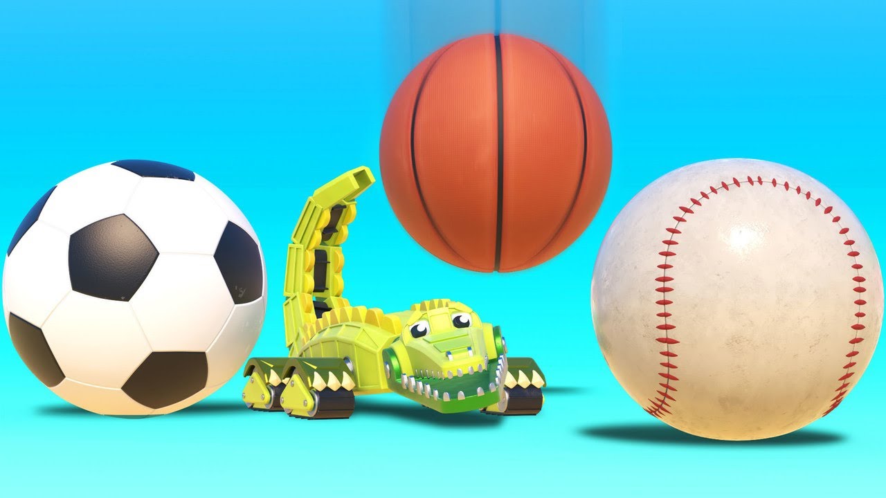 AnimaCars - Best of SPORT cartoons (Basketball, Football...) - kids cartoons with trucks & animals