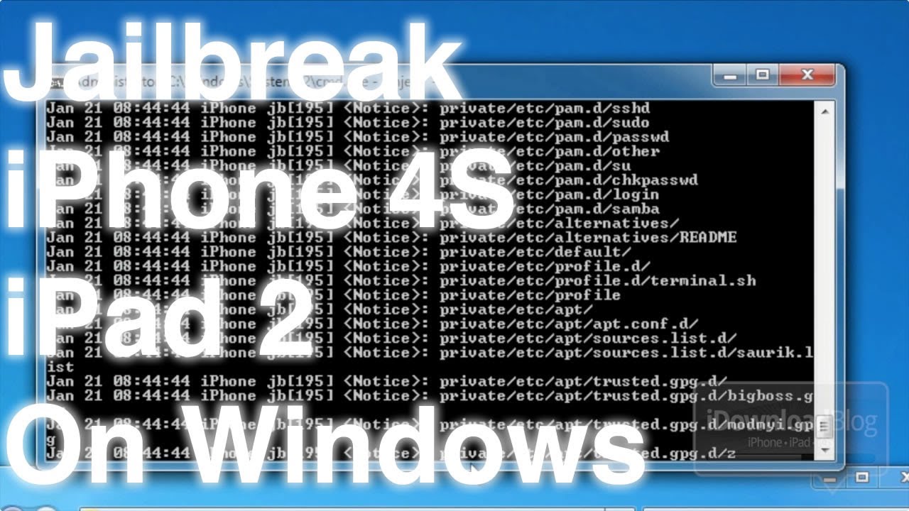 How to Jailbreak the iPhone 4S and iPad 2 on Windows