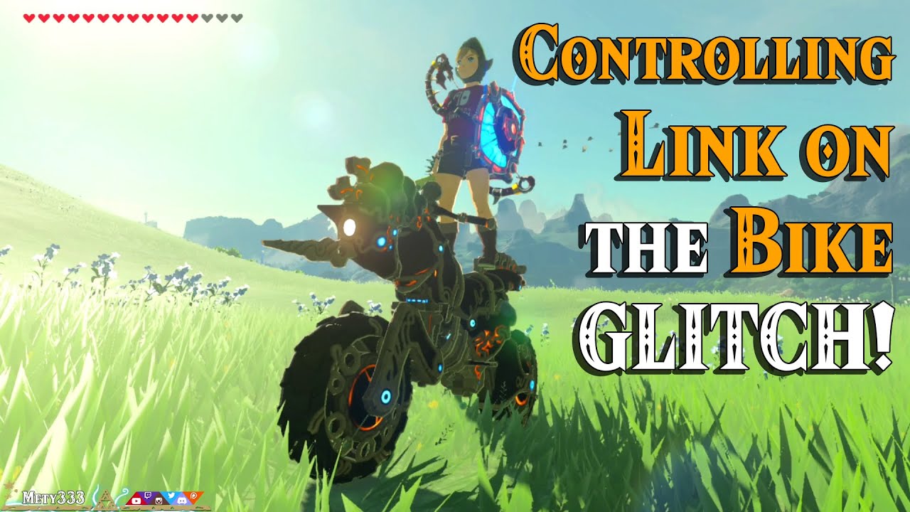 Controlling Link ON THE GLITCHED Master Cycle Zero Bike in Zelda Breath of the Wild