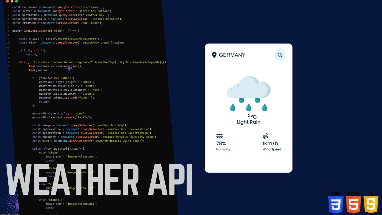 Dev Room 404 - Build a Weather App with OpenWeatherMap API - Silent Coding