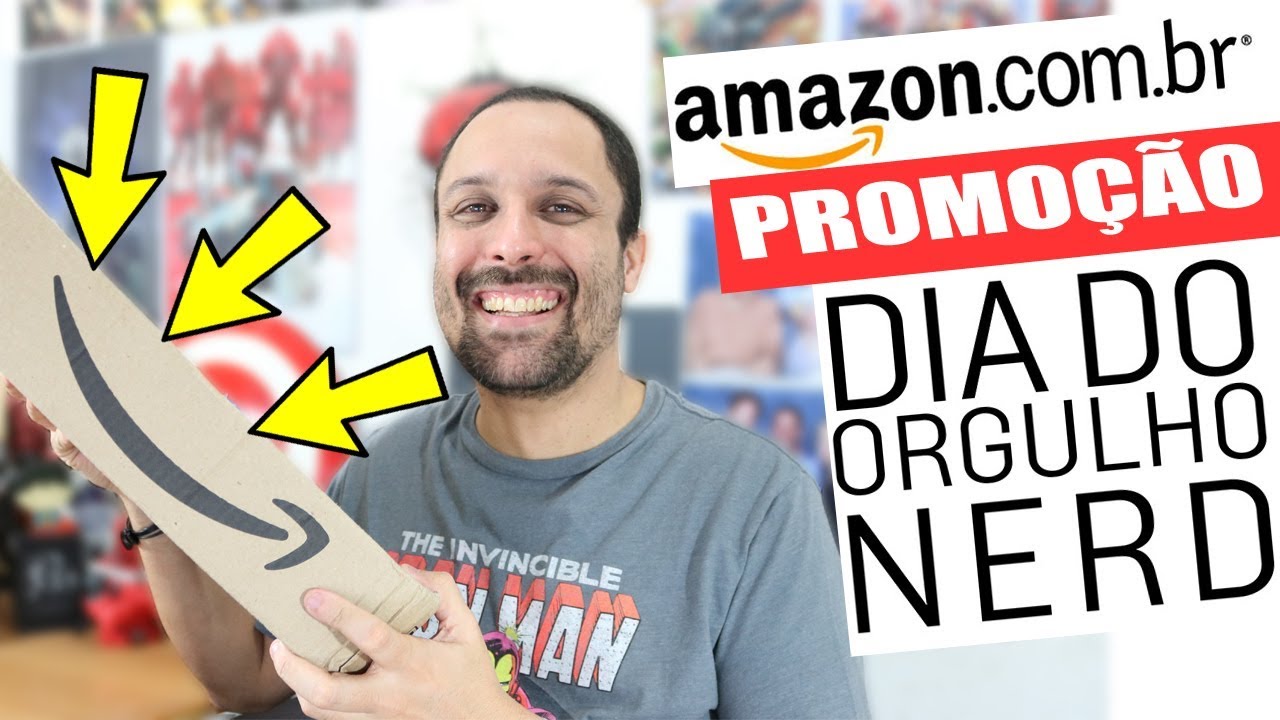 Promoções Amazon Dia do Orgulho Nerd e Unboxing Mês Geek - quadrinhos Marvel, DC, TWD com desconto