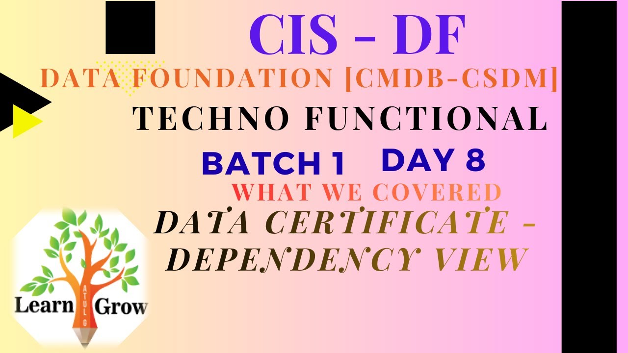 CIS-DF--Day8 Data Certificate - Dependency View