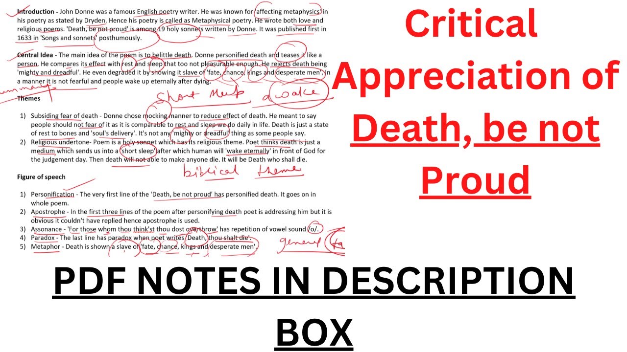 Critical Appreciation of Death, be not proud || John Donne || UOR || Our Guruji
