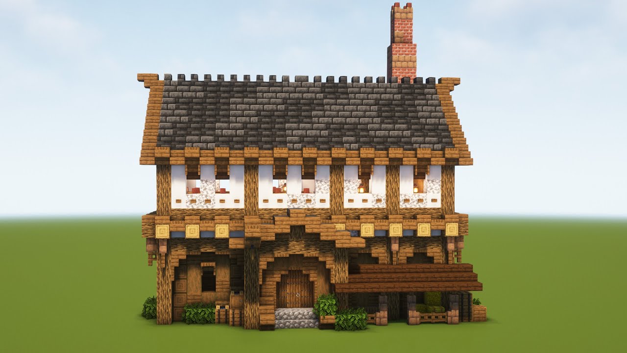 Minecraft How to Build a Medieval Tavern