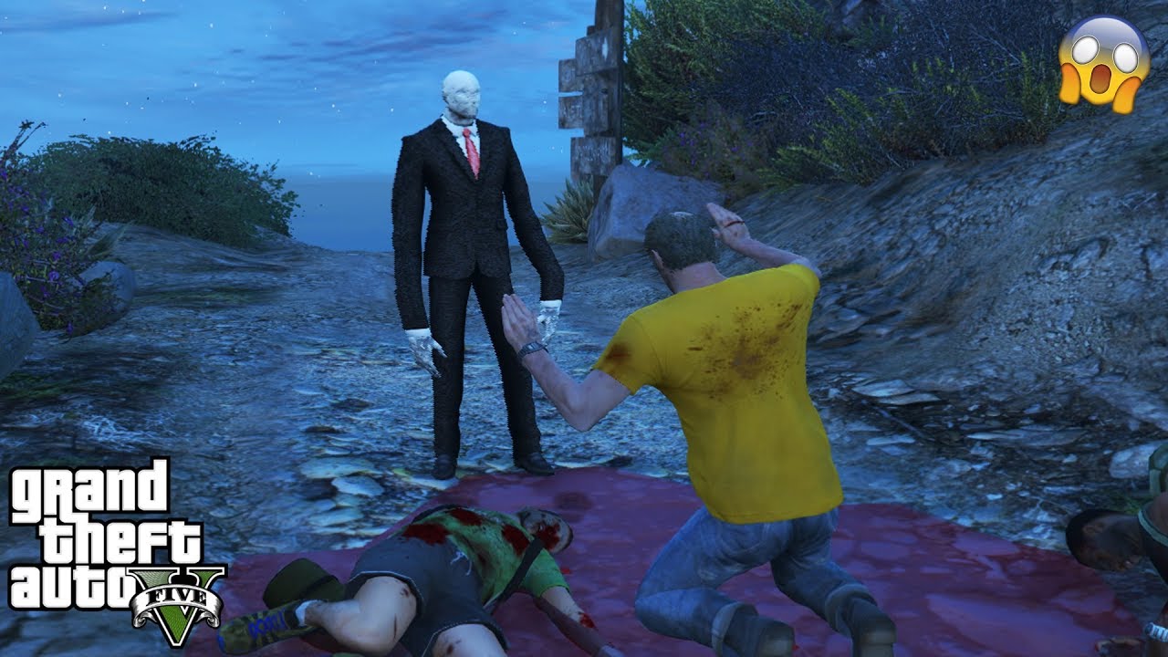 GTA 5 - I FOUND SLENDERMAN on Mount Chiliad (scary easter egg)