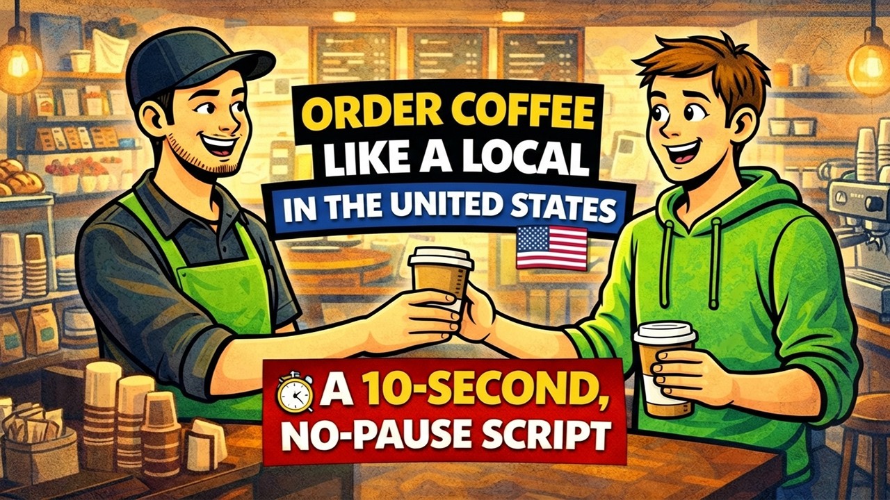 Coffee Shop English Made Easy 😌 10-Second Script. Ep-32