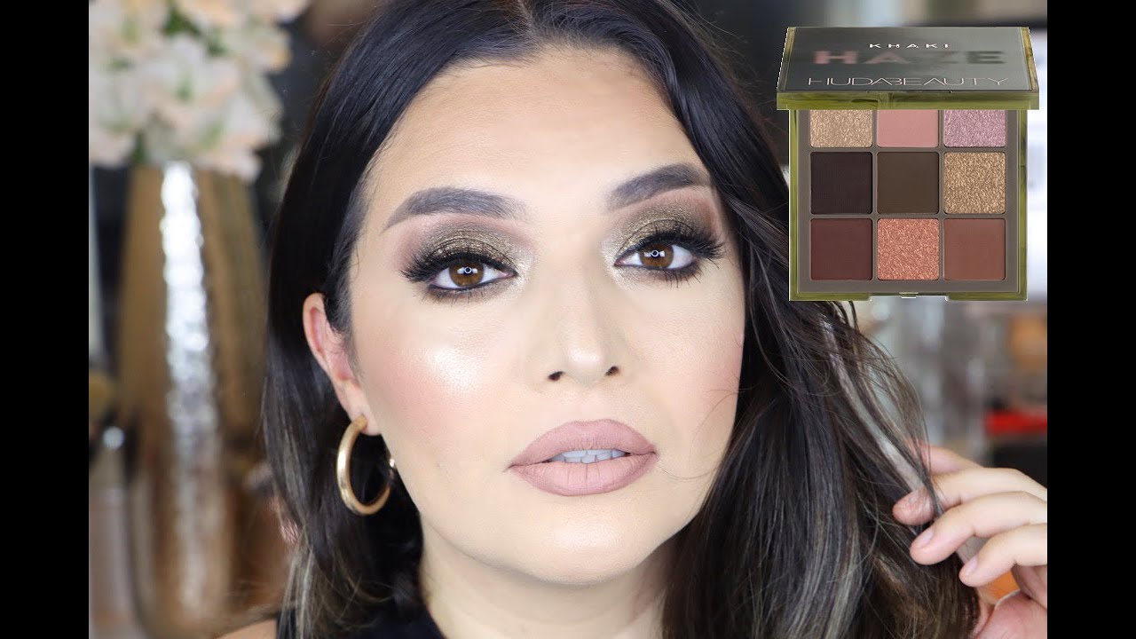 HUDA BEAUTY KHAKI HAZE OBSESSIONS EYESHADOW PALETTE TUTORIAL + REVIEW!